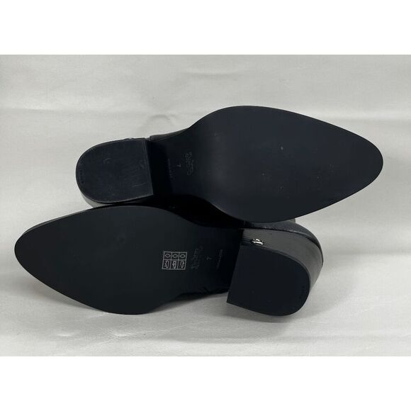 COACH Women's Pacey Pointed Toe Booties - Black 7B - Picture 6 of 8